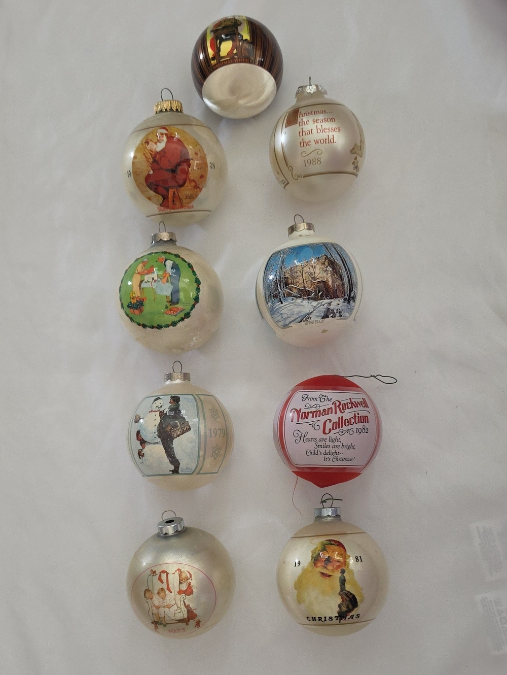 Norman Rockwell Vintage-Style Holiday Ornament Set 1975 - 1988